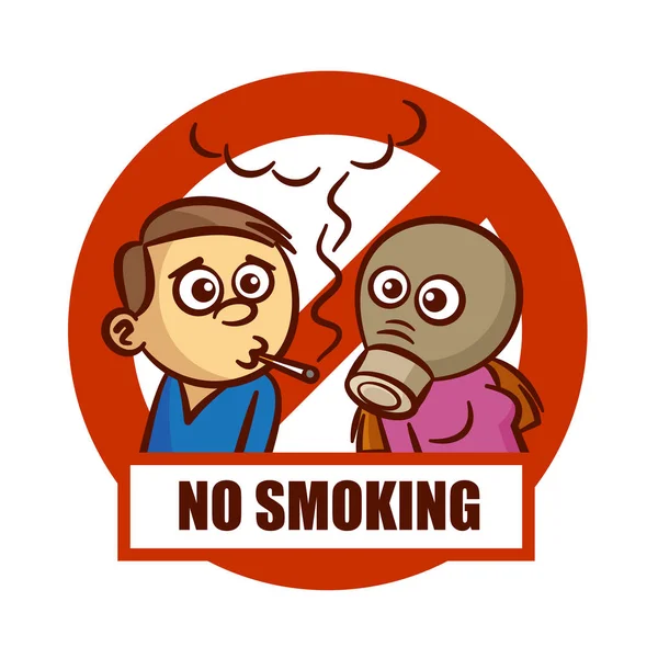 Panneau d'interdiction PAS DE FUMAGE — Image vectorielle