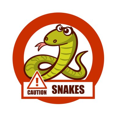 Uyarı işareti yılan etiket