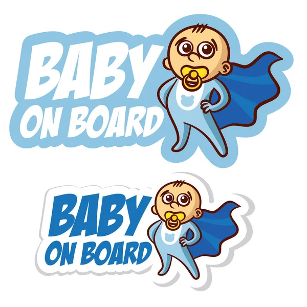 Baby aan boord Sticker Set — Stockvector