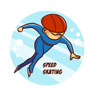 Kış spor sürat pateni etiket