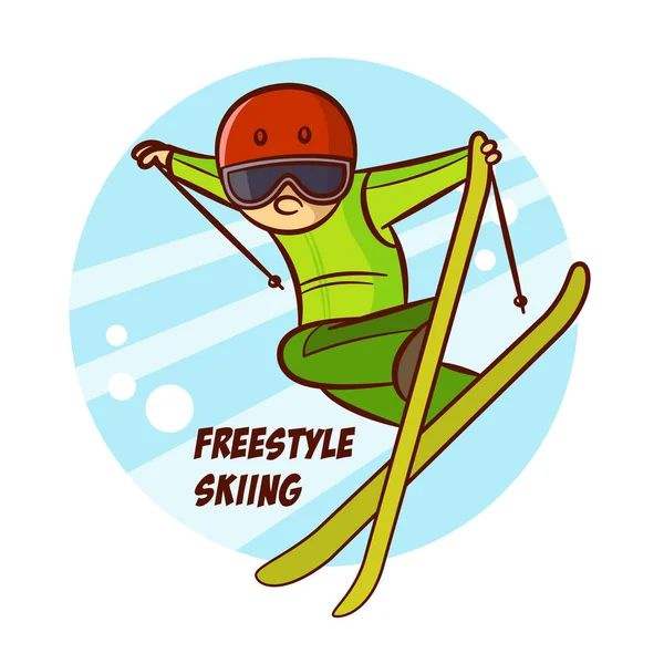 Winter Sport Freestyle Skiing Sticker