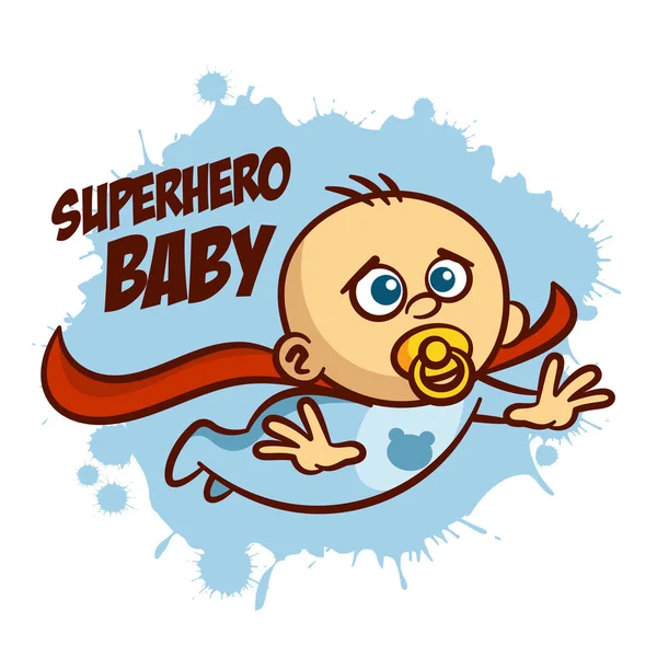 Superhero Baby Boy Flying naklejki — Wektor stockowy