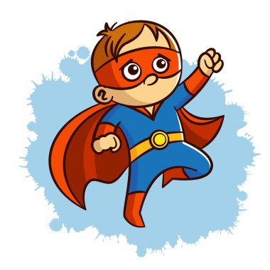 Süper kahraman bebek çocuk yangın etiket