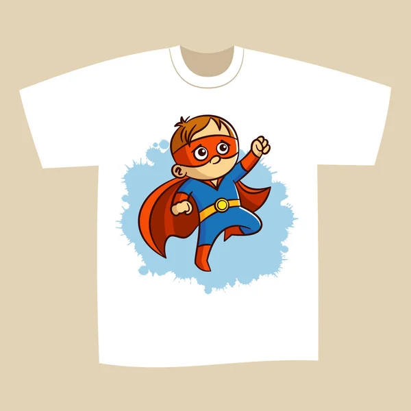 T-shirt preto impressão design super-herói —  Vetores de Stock