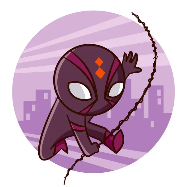 Adesivo de aranha super-herói — Vetor de Stock