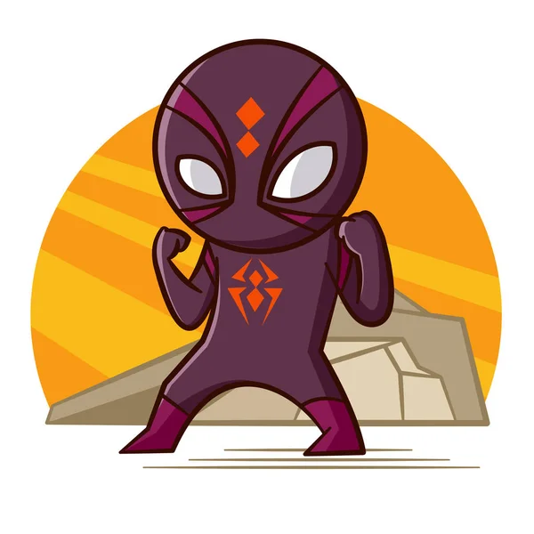 Superheld Spider Sticker — Stockvector