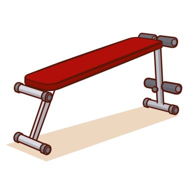 Beyaz arka plan üzerinde izole bench press spor salonu