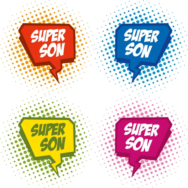 Superson logo superheld — Stockvektor