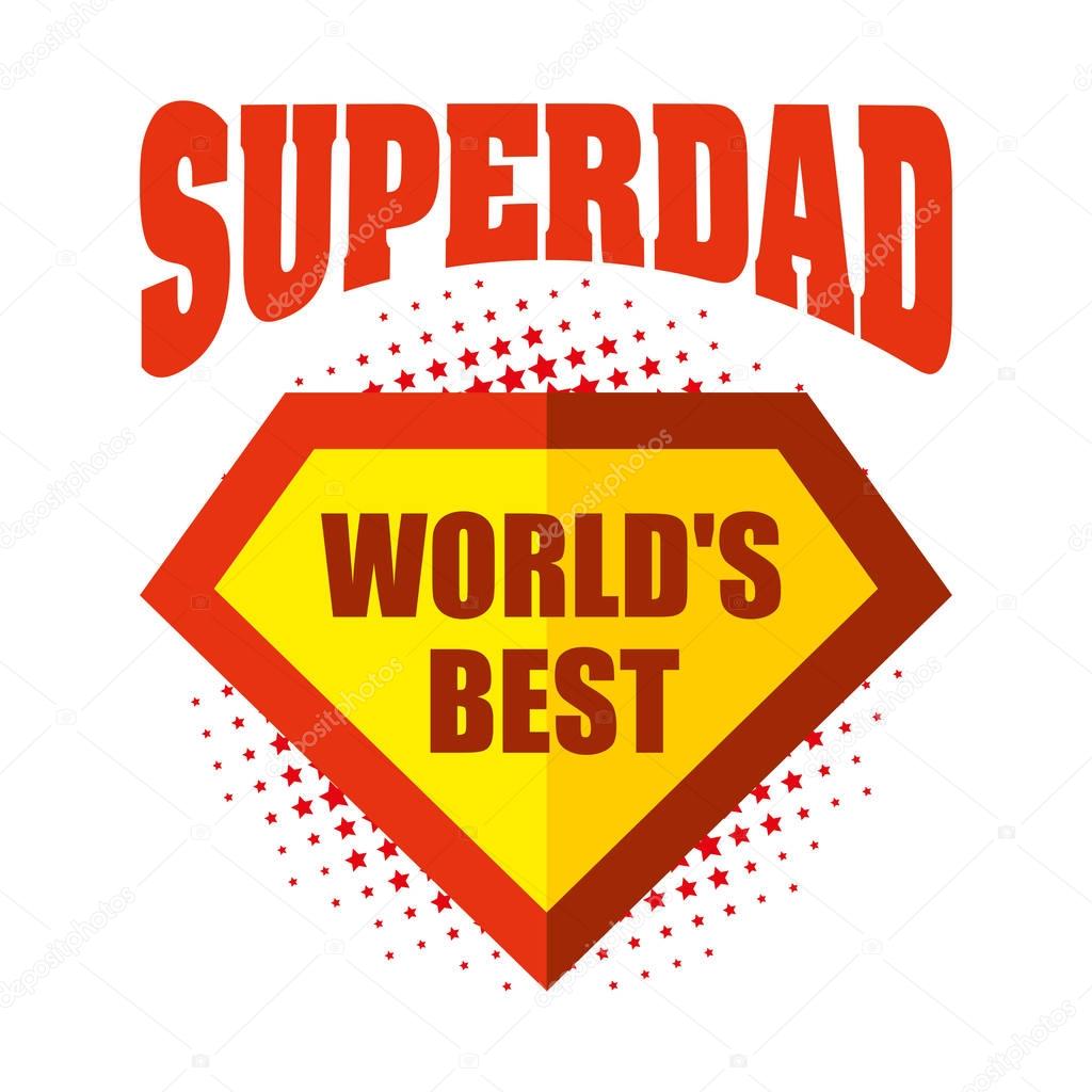 Superdad logo superhero World's best