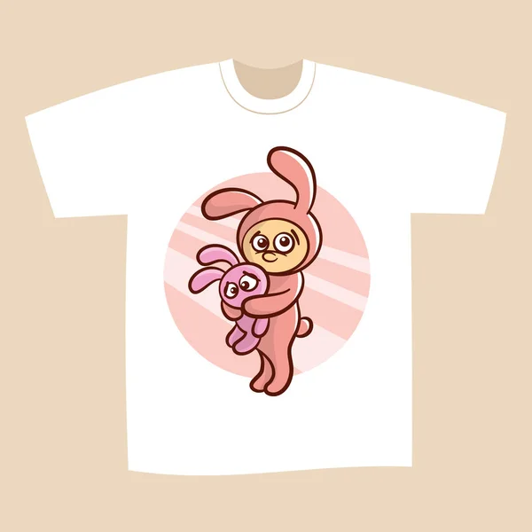 T-shirt Bunny Sweet dreams — Stok Vektör