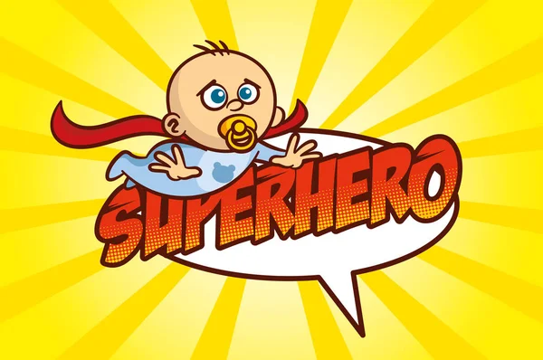 Мальчик-супергерой — стоковый вектор