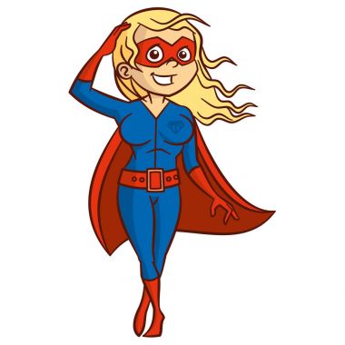 Süper kahraman kadın çizgi film karakteri