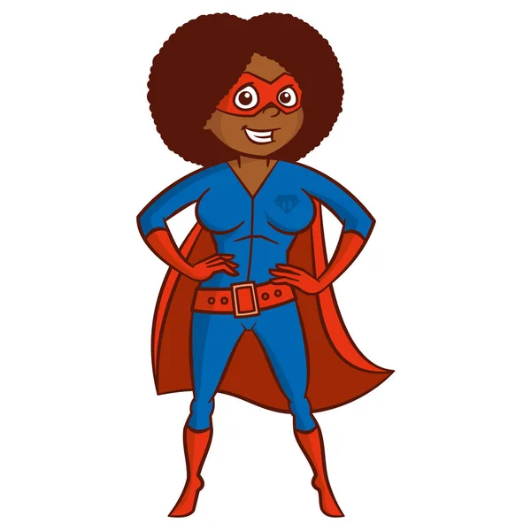 Super hero woman Cartoon character — Stock Vector