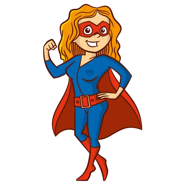 Super hero woman Cartoon character — Stock Vector