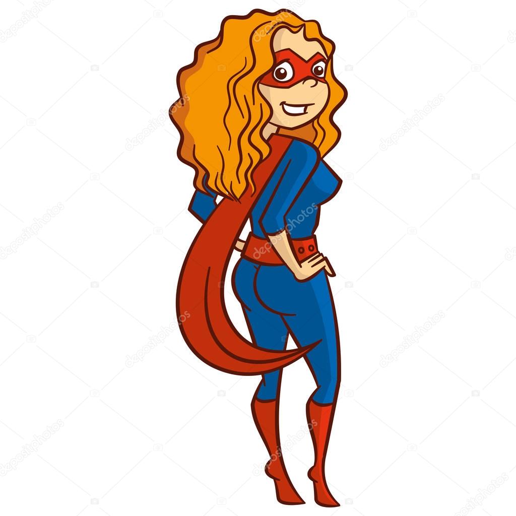 Super hero woman Cartoon character