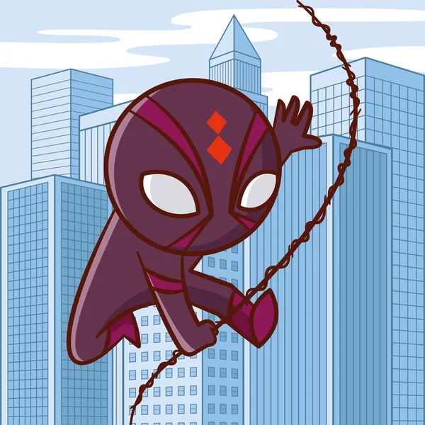 Superhéros personnage de bande dessinée — Image vectorielle