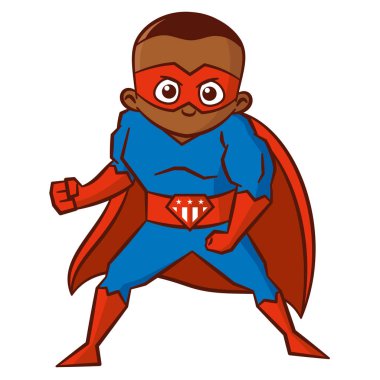 Süper kahraman çocuk çizgi film karakteri