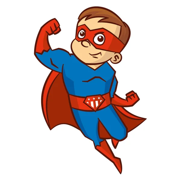 Superhero boy Cartoon character — Stock Vector