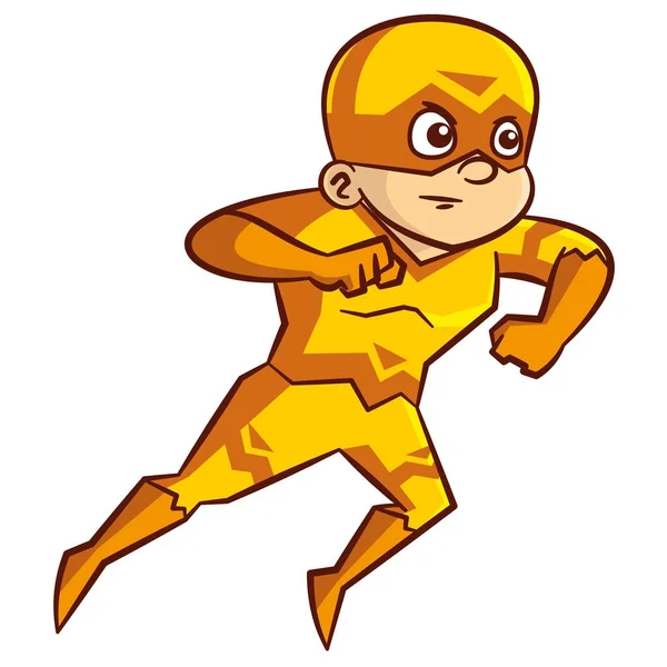 Superhjälte pojke seriefigur — Stock vektor