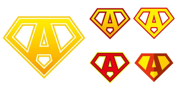 Süper kahraman Logo harfleri süper kahraman alfabesi