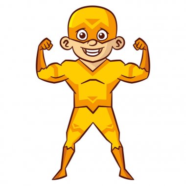 Süper kahraman çocuk çizgi film karakteri