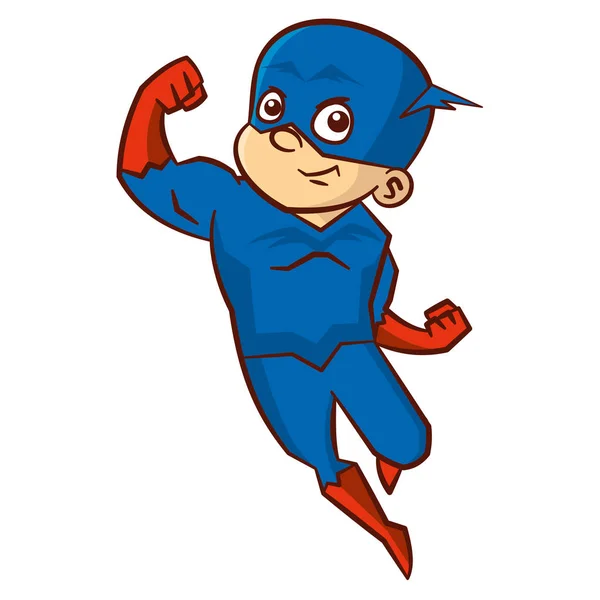 Super héros garçon personnage de bande dessinée — Image vectorielle
