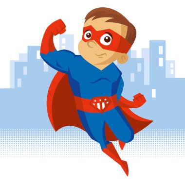 Süper kahraman çocuk çizgi film karakteri
