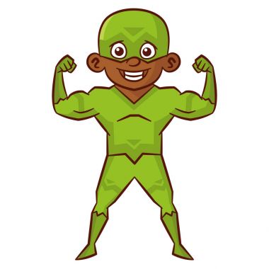 Süper kahraman çocuk çizgi film karakteri