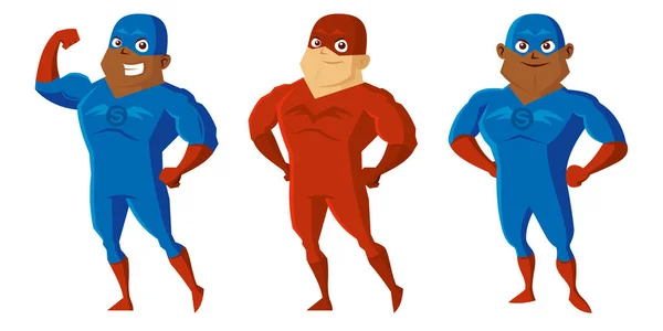 Superhéroes Personaje de dibujos animados — Vector de stock