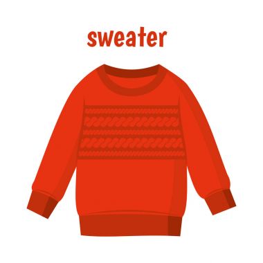 Kırmızı kazaklı vektör