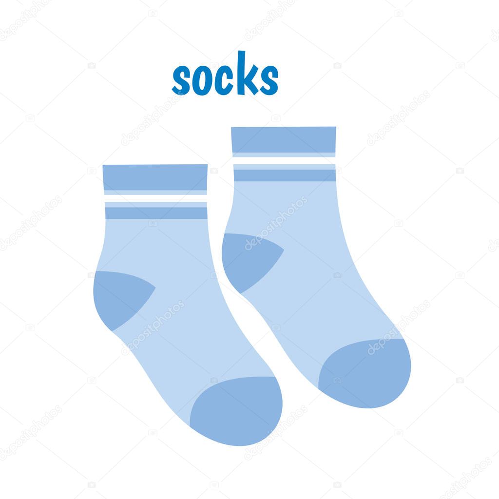 Blue socks vector