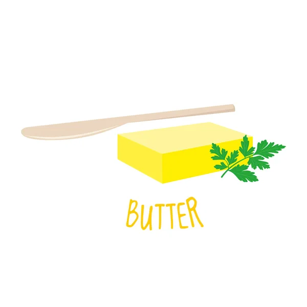 Buttervektorillustration — Stockvektor