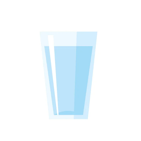 Vidrio de ilustración vectorial de agua aislado — Vector de stock