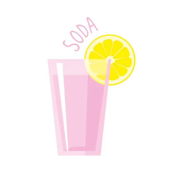 Soda Glass Vector illustrazione isolata — Vettoriale Stock