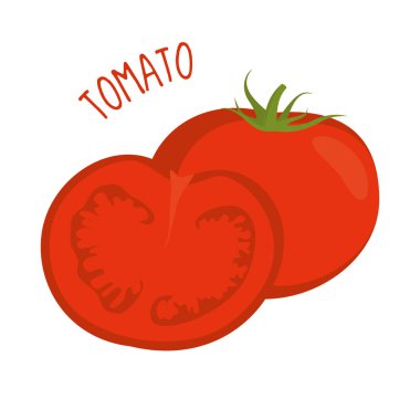 Domates vektör illüstrasyon izole