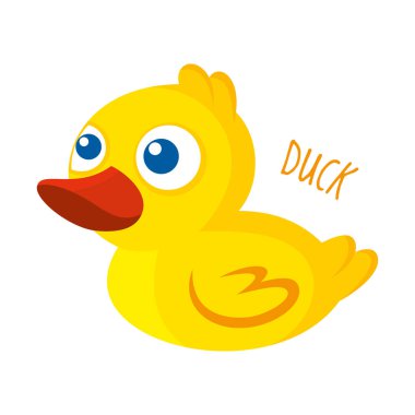 Lastik ördek banyo oyuncak vektör çizim