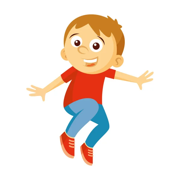 Jump boy vector illustration — Stock Vector