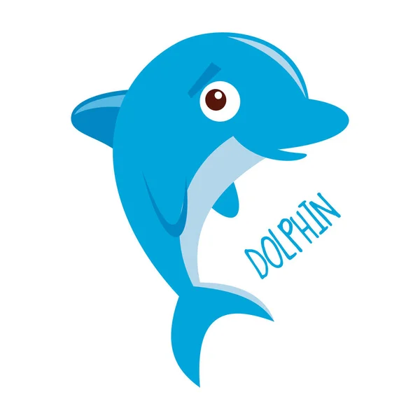 Marint liv. Dolphin — Stock vektor