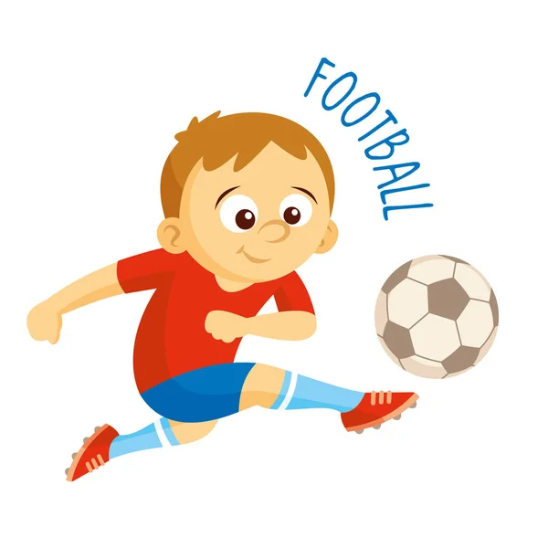 Spor çeşitleri. Atlet. Futbol — Stok Vektör