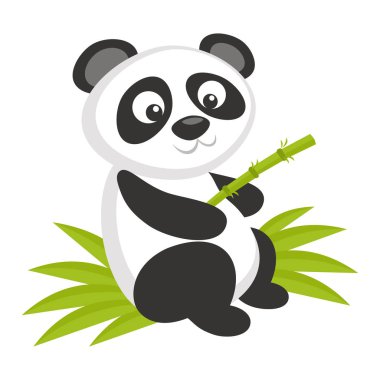 Vahşi hayvanlar. Ayı Panda yaban hayatı vektör