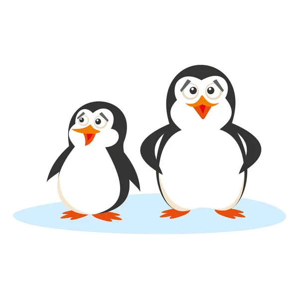 Vilda djur. Penguins Wildlife vektor — Stock vektor