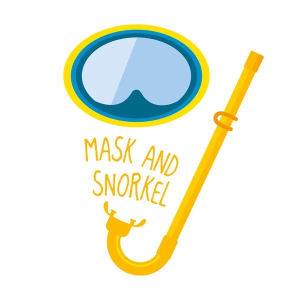 Mask och snorkel. Vektorillustration — Stock vektor