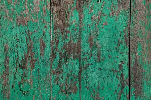 Planches en bois peintes en vert . — Photo