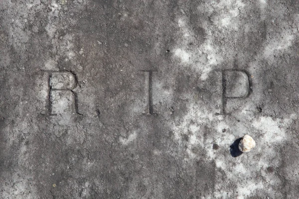 Grave Rip felirat — Stock Fotó