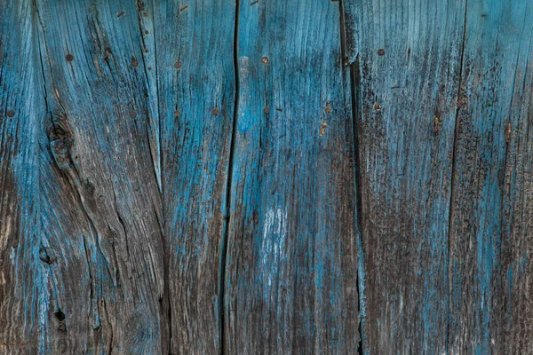 Planches en bois peintes en bleu . — Photo