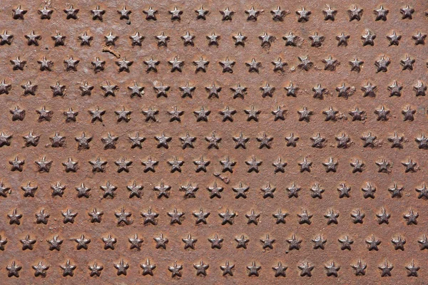 Rusted iron cast panel — Stock Photo, Image