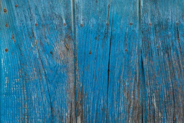 Träplankor målade blå. — Stockfoto