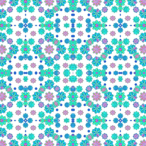 Kwiatowy wzór geometryczny mozaika bezszwowe — Zdjęcie stockowe