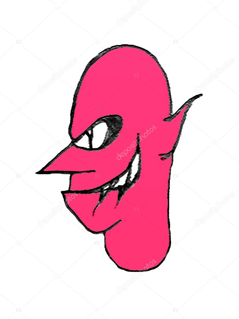 Teufel Gesicht Charakter Illustration Stockfoto C Danflcreativo