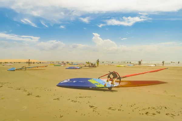 Windsurf Komiteleri kum Jericoacoara Beach Brezilya — Stok fotoğraf